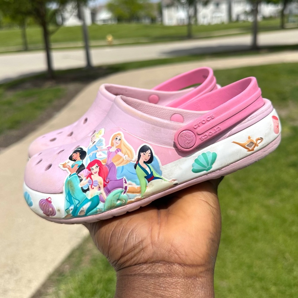 Crocs‎ Kids Little Girl Disney Princesses Classic Clogs Size 13 Sandals - Picture 9 of 12